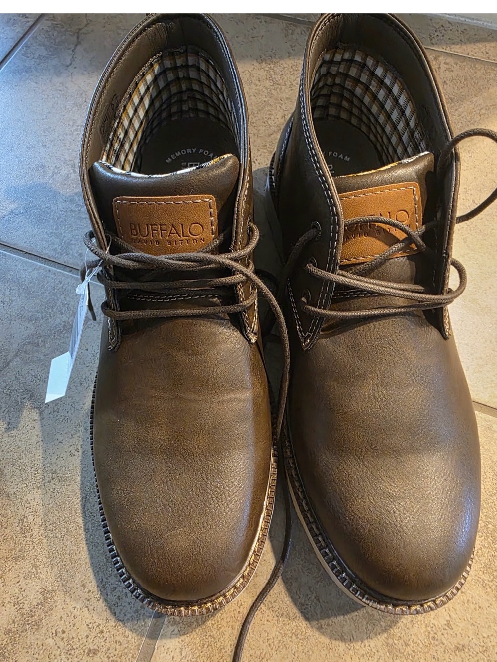 Buffalo David Bitton Brown Lace-Up Chukka Boots